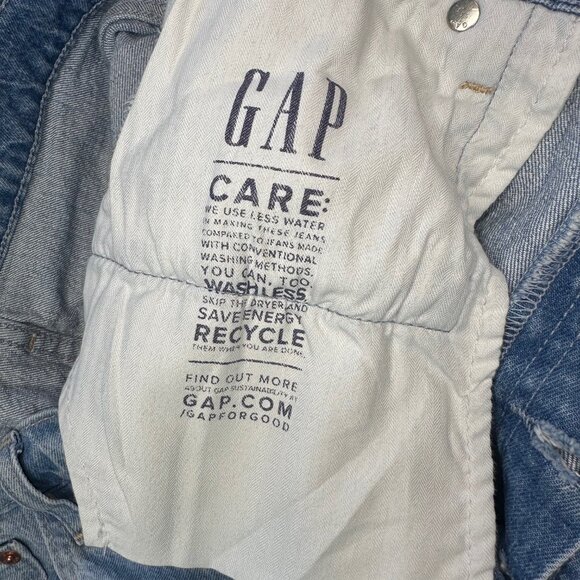 Gap Cheeky Straight High Rise Hidden Button Fly Distressed Jeans 32/14S - Picture 10 of 10